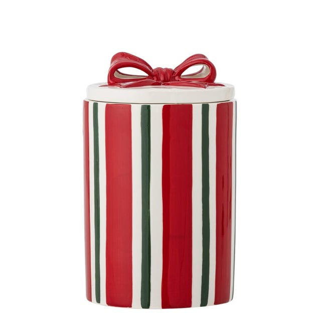 Boite de conservation céramique décorative  MARNIA Couleur rouge <span itemprop=