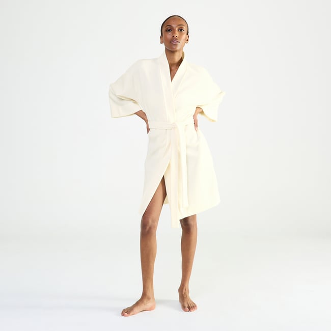 Kimono court col kimono en polaire SILENCE - LAURENCE TAVERNIER