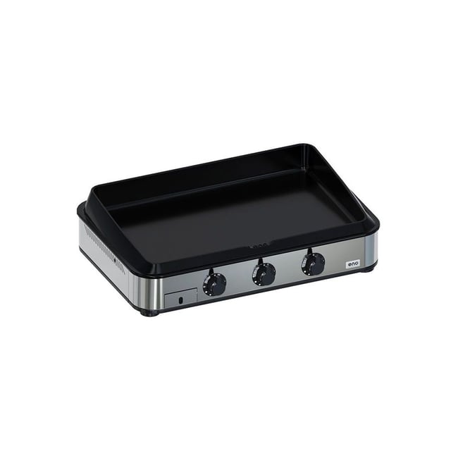 Plancha gaz 80 cm Inox 3 brûleurs à poser, 69x40 cm - ENO