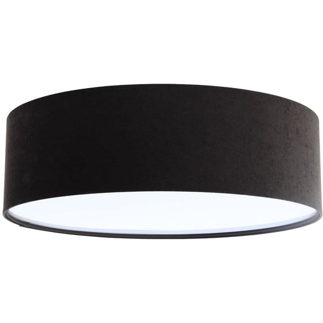 Plafonnier en tissu, DEKO Couleur velours noir intérieur blanc <span itemprop=