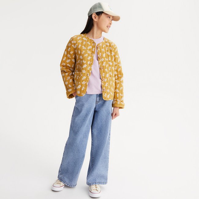 Printed Mid-Season Quilted Jacket in Cotton Muslin, bronze print, LA REDOUTE COLLECTIONS