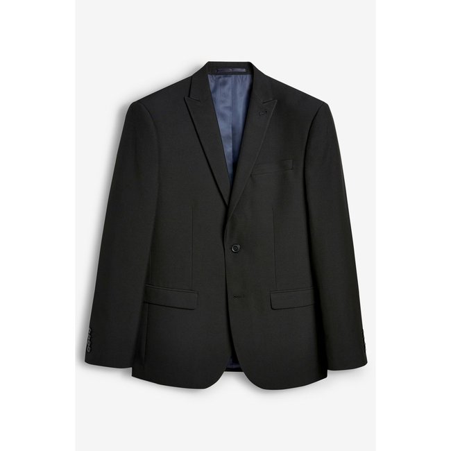 Veste de costume à deux boutons noir <span itemprop=