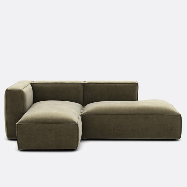 Divano modulare angolare sinistro, in velluto a coste vintage, SEVEN - LA REDOUTE INTERIEURS