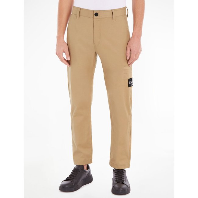 Tapered Chino, Rippstop-Gewebe beige <span itemprop=