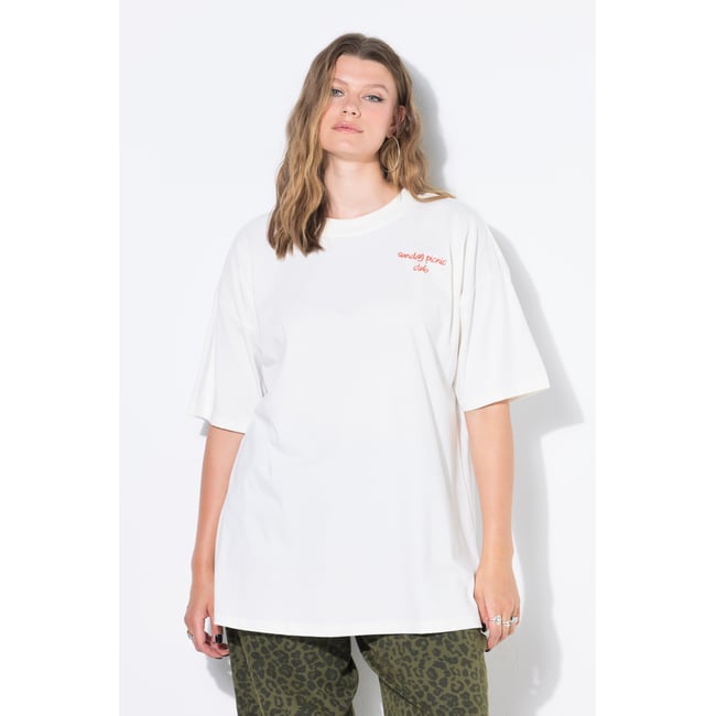 T-shirt oversize, imprimé Picnic dans le dos blanc cassé <span itemprop=