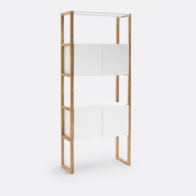 Étagère bibliothèque de rangement, Compo Couleur blanc <span itemprop=