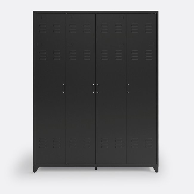 Armoire 4 portes en métal acier, Hiba - LA REDOUTE INTERIEURS