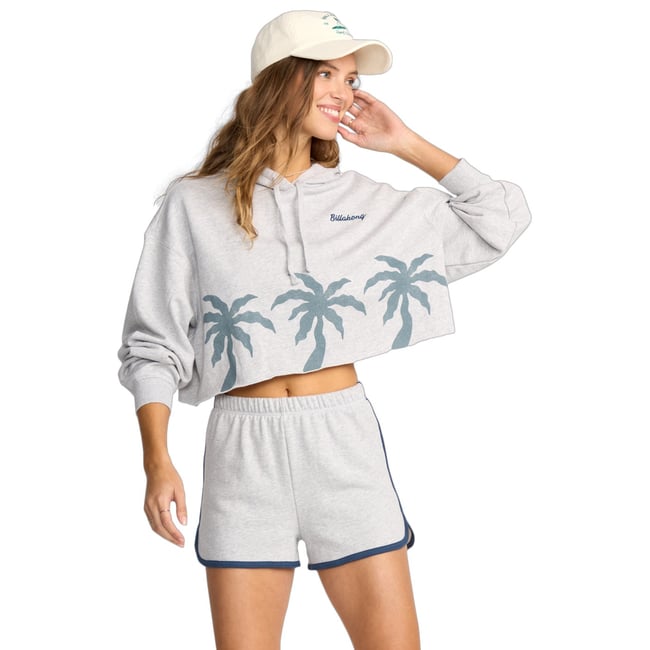 Short à coupe dauphin TRIPLE PALMS gris heather grey <span itemprop=