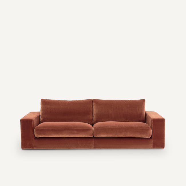 Sofá cama de 3 plazas de terciopelo, Skander - AM.PM