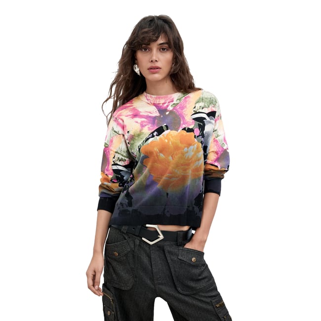 Pull imprimé Lacroix noir <span itemprop=