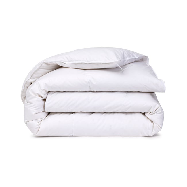 Couette en duvet, NUAGE CHAUDE Couleur blanc <span itemprop=
