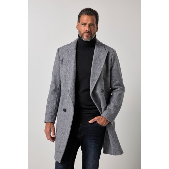 Manteau en laine mélangée gris graphite <span itemprop=