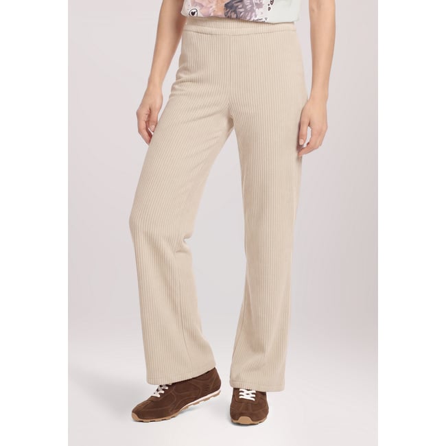 Pantalon palazzo à élastique gris <span itemprop=