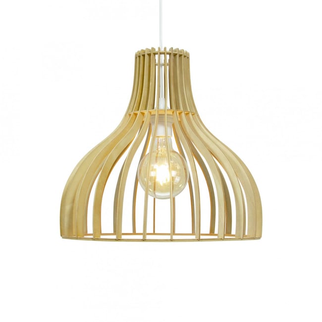 Suspension en bois de peuplier, BISTONE Couleur naturel <span itemprop=