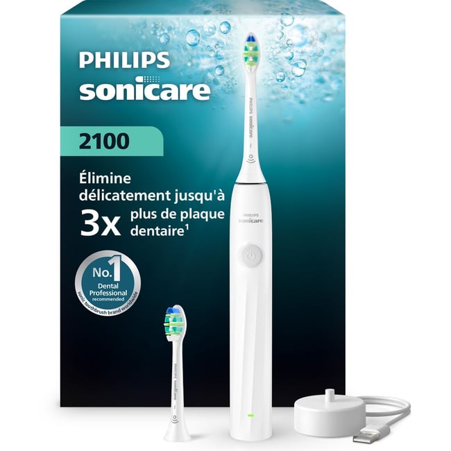 Brosse à dents électrique HX4022/01 Serie 2100 Blanche - PHILIPS