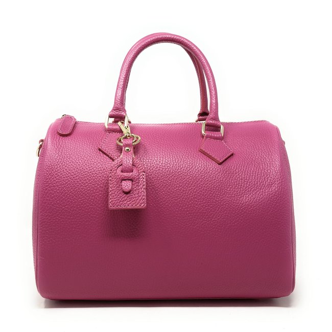 Sac à main bowling en cuir grainé italien BOOLIN - OH MY BAG