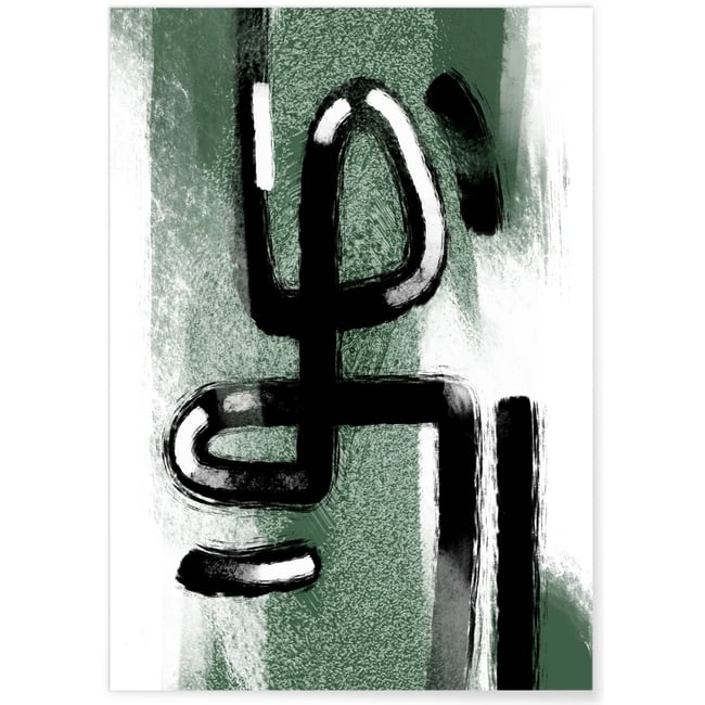 Affiche Abstract Namo 2 Couleur blanc <span itemprop=