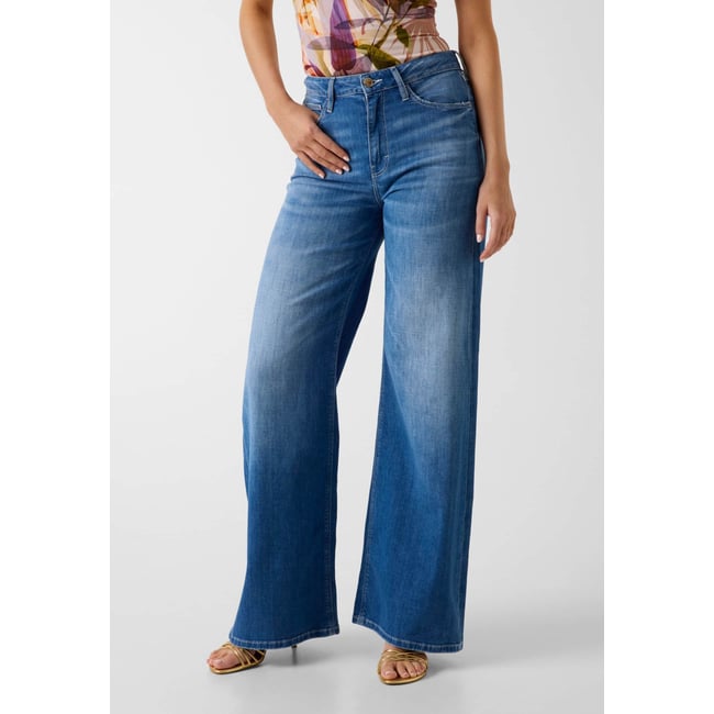 Jean Bellflower Wide-Leg bleu <span itemprop=