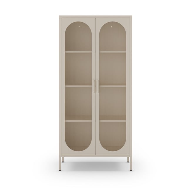 Vaisselier 2 portes en métal H170cm- ZIO - DRAWER
