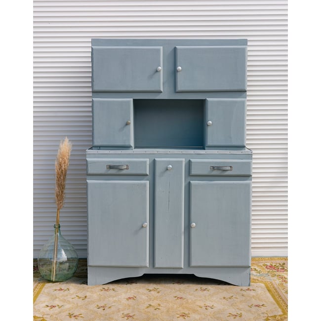 Vaisselier Mado en bois Maximilien N°397 - Bon état Couleur bleu clair <span itemprop=