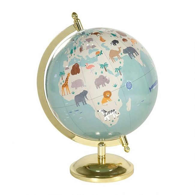 Globe terrestre jungle H30 Couleur bleu <span itemprop=