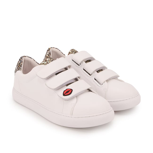 Baskets En Cuir Edith Glitters v002227 <span itemprop=
