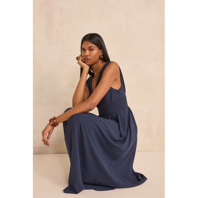 Robe droite BECCA encre <span itemprop=