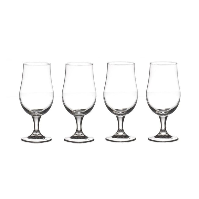 Lot de 4 verres à bière sur pied 37cl Couleur v002227 <span itemprop=