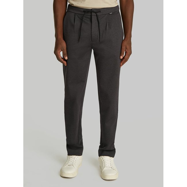 Pleated Tapered Trousers, black, CALVIN KLEIN