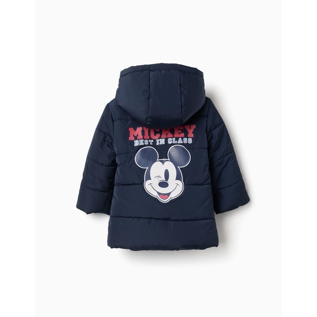 Doudoune avec capuche et imprimés Mickey bleu foncé <span itemprop=