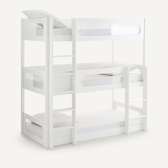Lits superposés 3 couchages, Pilha blanc <span itemprop=