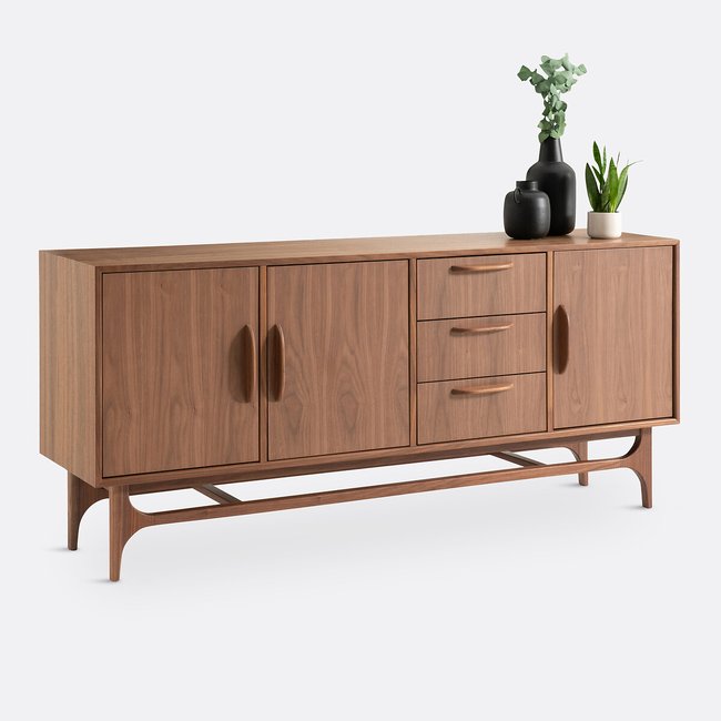 Buffetkast in fineer notenhout, Larsen <span itemprop=