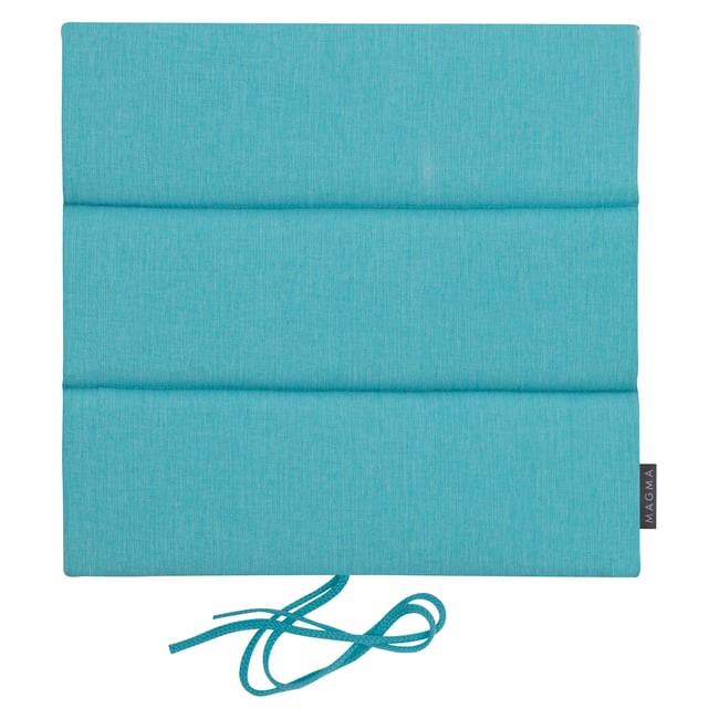 Galettes de chaises extérieur à nouettes CAPRI Lot de 4 turquoise <span itemprop=