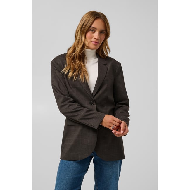 Blazer gris dark grey check <span itemprop=
