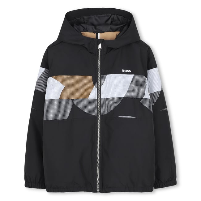 Blouson à capuche black <span itemprop=