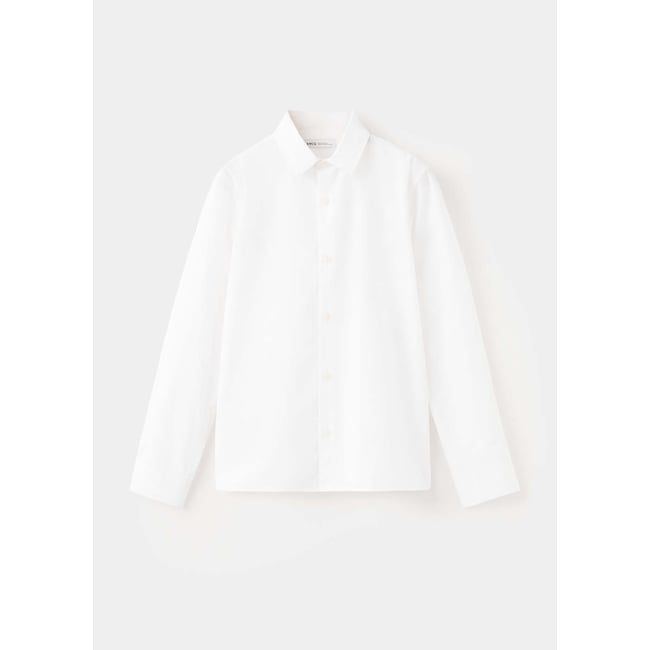 Chemise oxford en coton blanc <span itemprop=