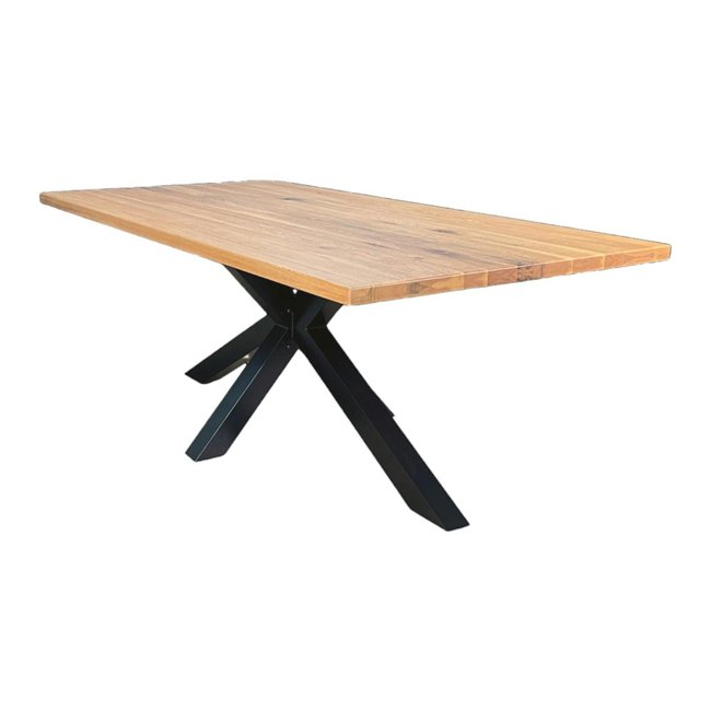 Table extensible en chêne huilé bords droits 200 cm ETNA Couleur bois naturel <span itemprop=