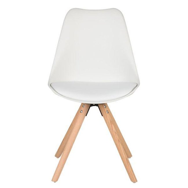 Chaise scandinave à coque grise pieds chêne Cross - ZAGO