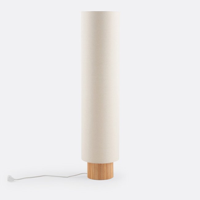 Stehlampe Bruisse, Esche und Leinen natur/leinen <span itemprop=