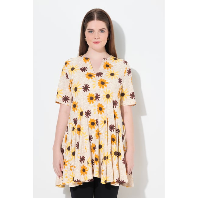 T-shirt en coton bio jaune miel <span itemprop=