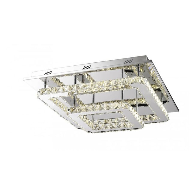Plafonnier LED carré cristal - WADE Couleur v019844 <span itemprop=