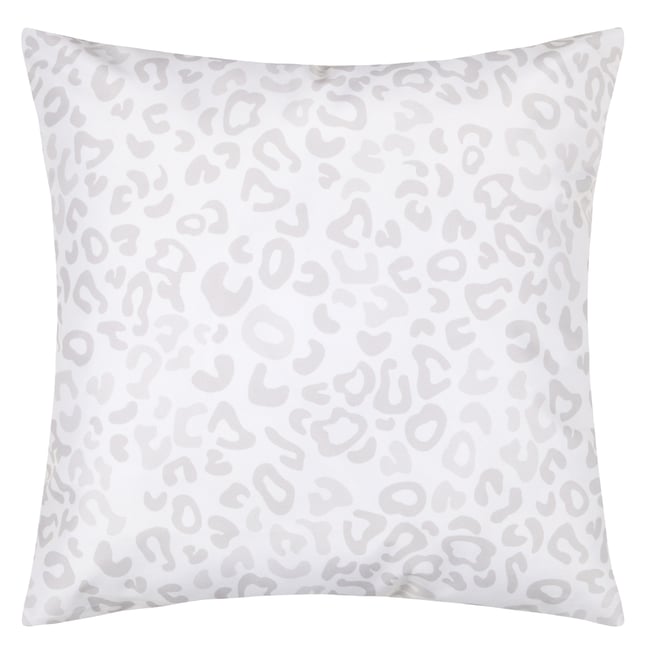 Coussin imprimé motif animalier beige <span itemprop=