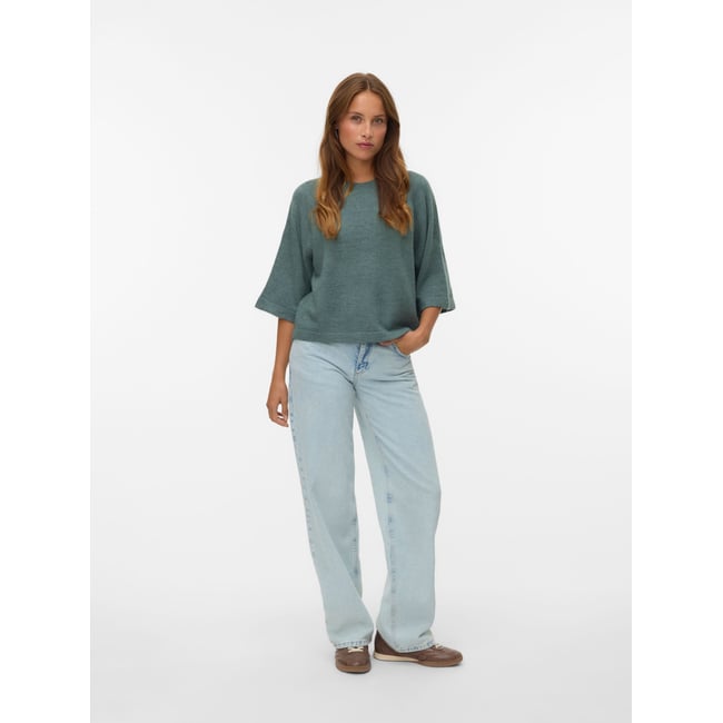 Pull En Maille balsam green <span itemprop=