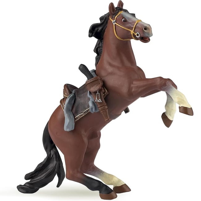 Figurine le cheval des mousquetaires marron <span itemprop=