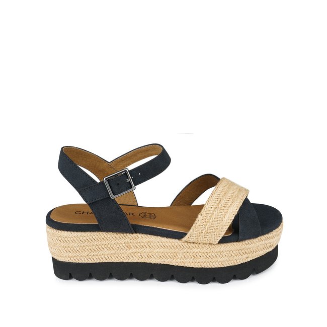 Sandalen Beka mit Plateausohle schwarz <span itemprop=