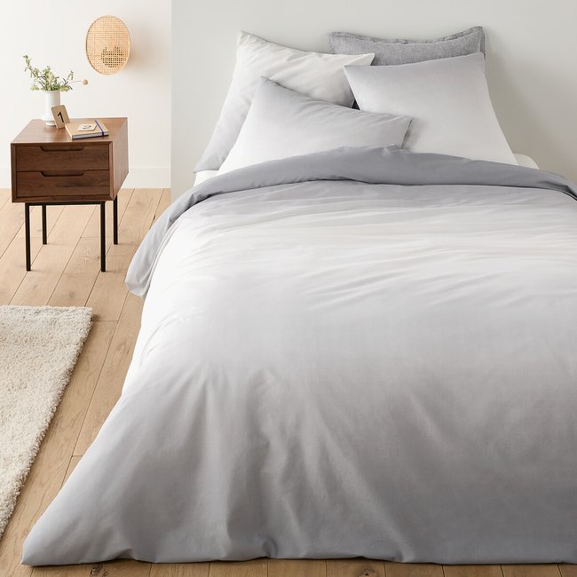 Mayama Plain Ombre 100% Cotton Duvet Cover grey LA REDOUTE INTERIEURS
