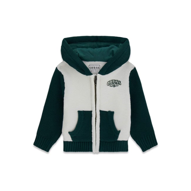 Sweat À Capuche Avec Logo Brodé vert multi <span itemprop=