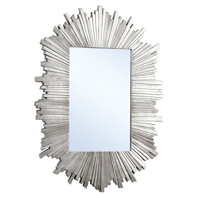 93 x 127cm Starburst Rectangle Statement Mirror, silver-coloured, ÉDITÉ