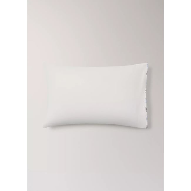 Taie d’oreiller enfant 100 % coton 50x75 cm bleu marine <span itemprop=