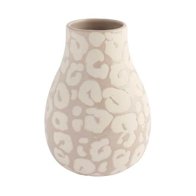 Vase en céramique Couleur imprimé léopard naturel en relief <span itemprop=